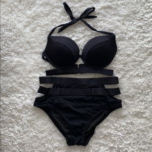 Black Victoria’s Secret Two Piece Bathing Suit